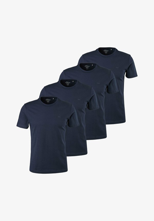 s.Oliver 4ER PACK - Basic T-shirt - dunkelblau