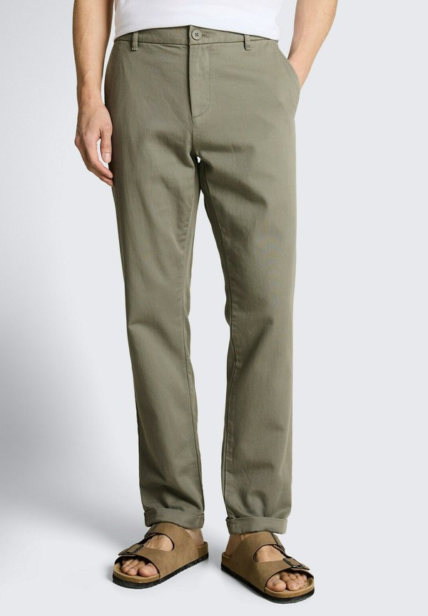TOM TAILOR REGULAR  - Chinos - greyish shadow olive