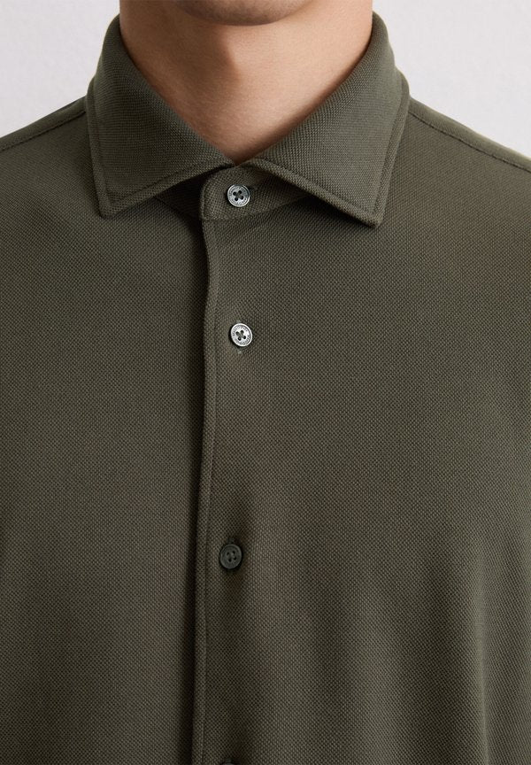Marc O'Polo SPREAD COLLAR LONG SLEEVE ROUND HEM