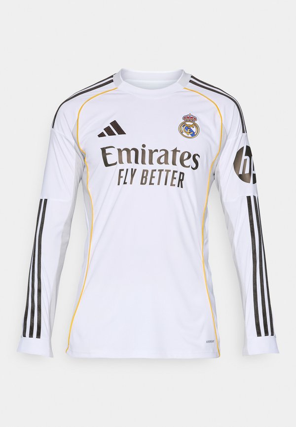 adidas Performance REAL MADRID 25/26 HOME JERSEY LONG SLEEVE - Club wear - white