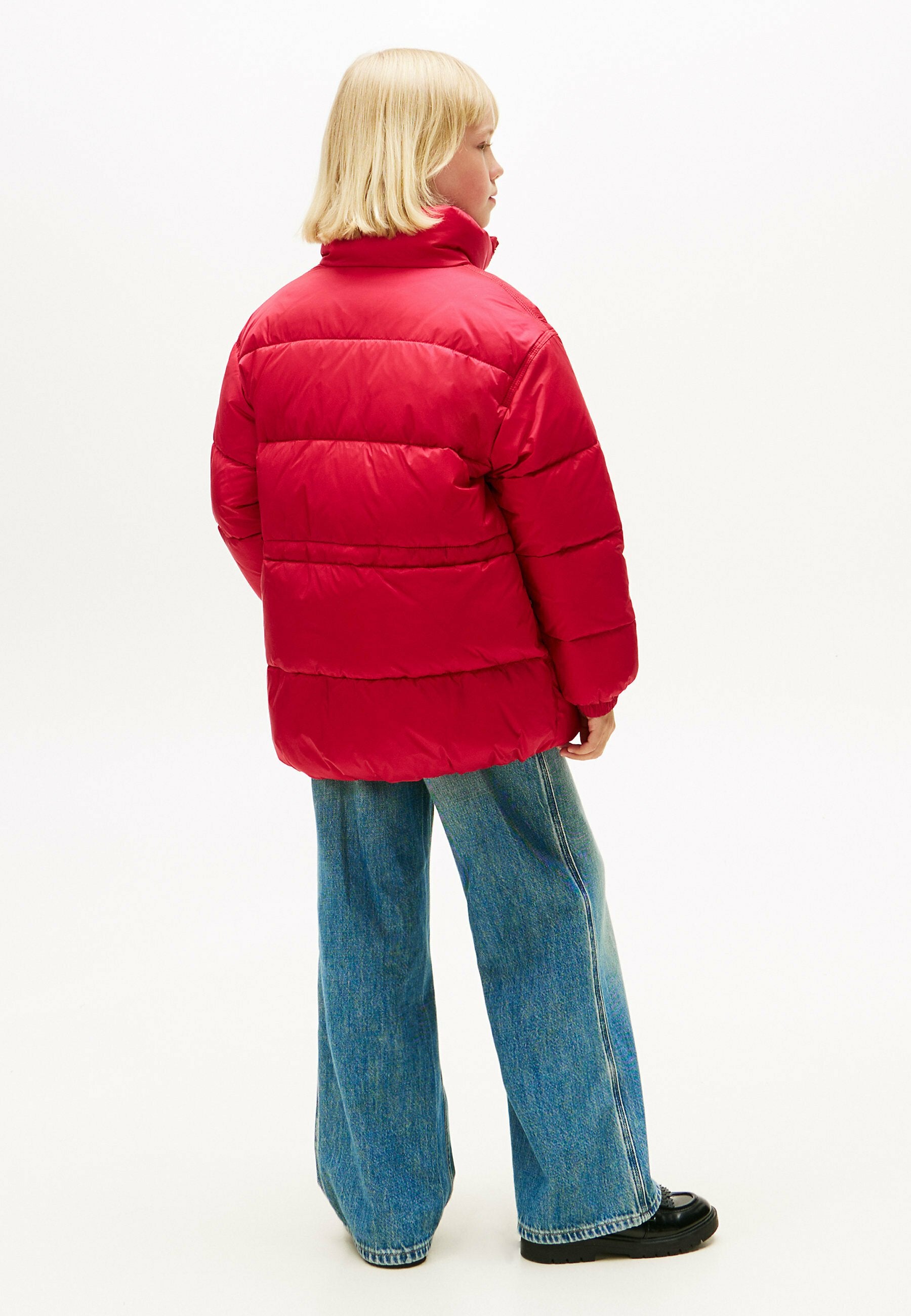 WAISTED SHINY MID PUFFER JACKET Media 3