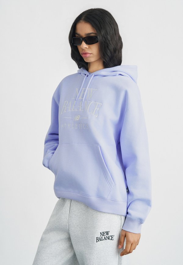 New Balance LINEAR HERITAGE HOODIE - Hoodie - lilac