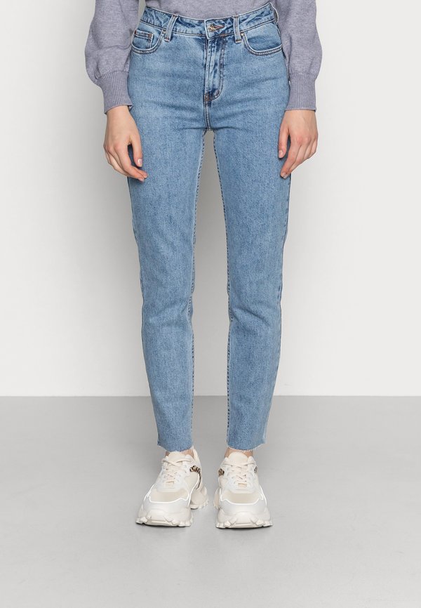 ONLY ONLEMILY RAW MAE - Straight leg jeans - light blue denim