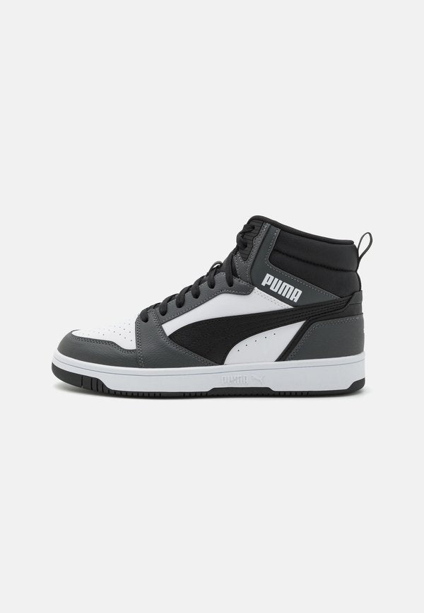 Puma REBOUND V6 UNISEX - High-top trainers - white/black/shadow gray