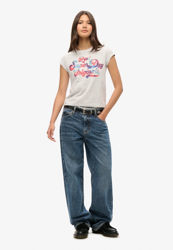 Superdry & Co FLORAL SCRIPTED SLEEVE