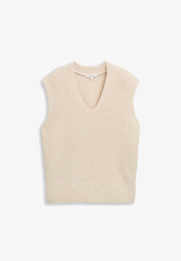 TOM TAILOR Jumper - sand stone beige melange