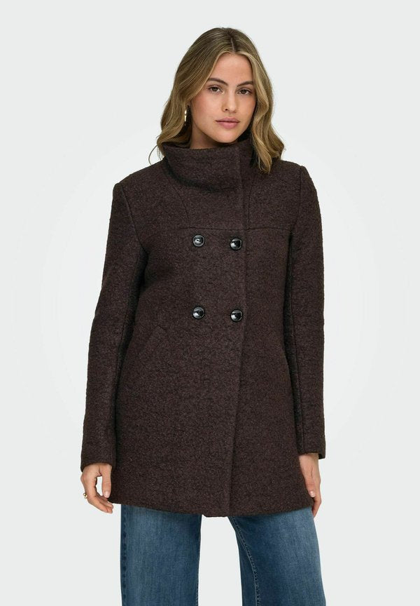 ONLY NEWSOPHIA - Short coat - chocolate torte