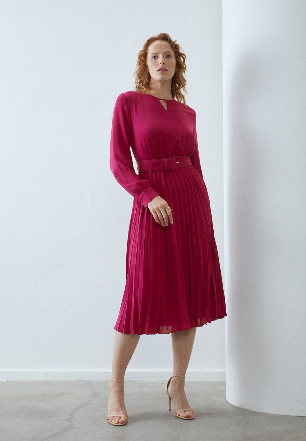 Anna Field PLISSEE MIDI DRESS