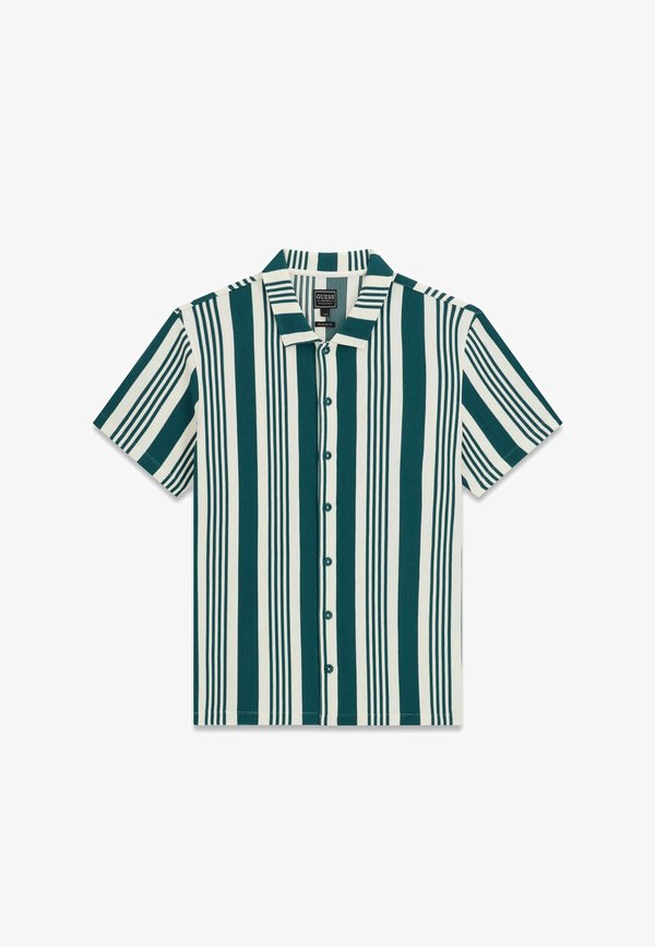 Guess GESTREIFTES HEMD - Shirt - mehrfarbig grün