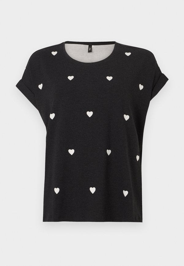 ONLY ONLMOSTER - Print T-shirt - black/cloud dancer