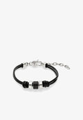 s.Oliver ESSENTIAL LEATHER - Bracelet - silber