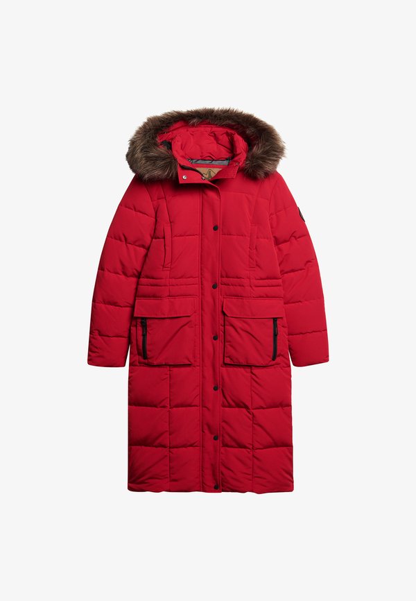 Superdry & Co EVEREST LONGLINE PUFFER - Winter coat - deep red