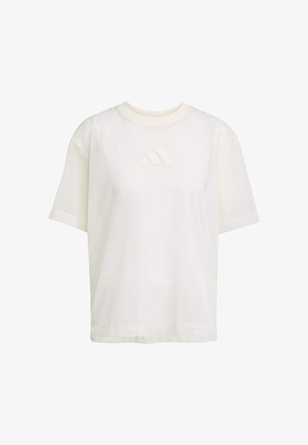 adidas Sportswear SOFT LUX MESH TEE - Print T-shirt - off white