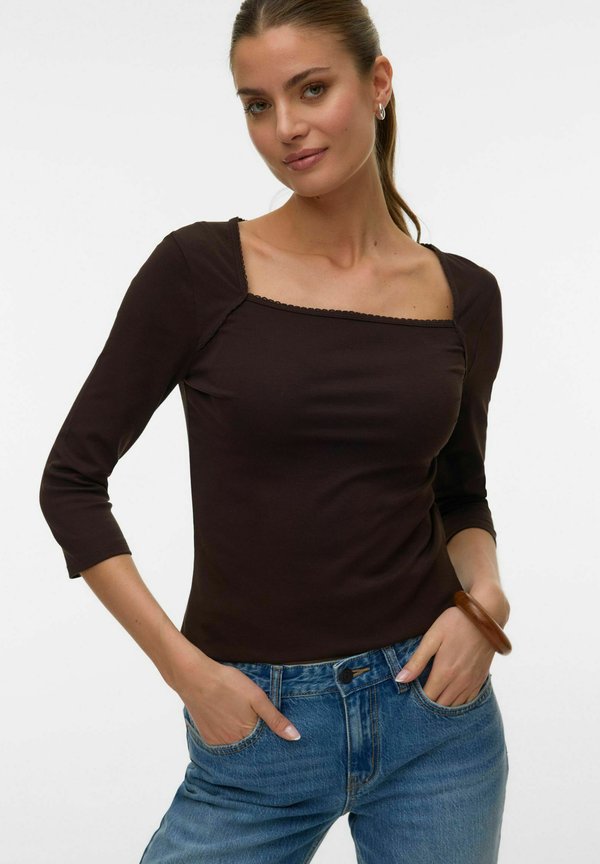 Vero Moda VMROSA - Long sleeved top - chocolate torte