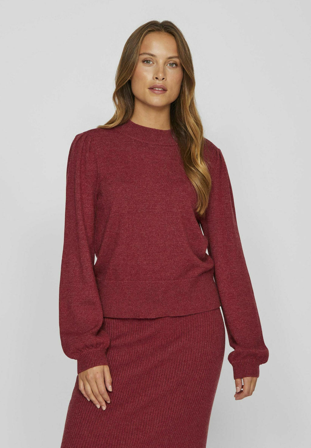 VILA VIRIL TURTLE-NK BALLOON L/S TOP - NOOS