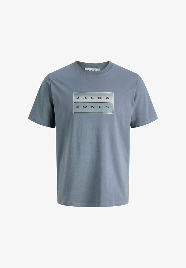 Jack & Jones JCOFUSION BOX PRINT TEE SS CN SN - Print T-shirt - blue mirage