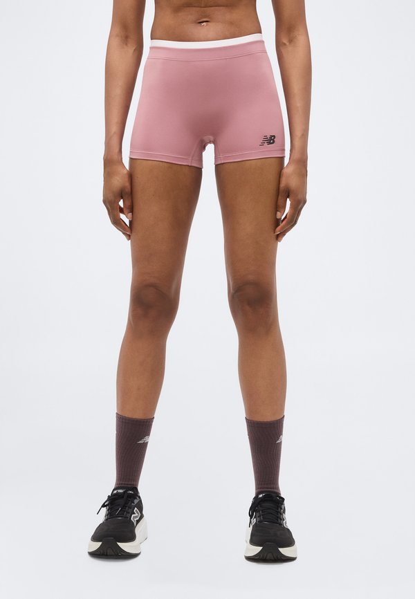 New Balance FAST DAYS HOT SHORT - Short running tights - rosewood