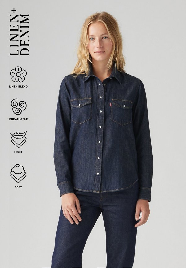 Levi's® ICONIC WESTERN - Button-down blouse - today's news linen+ denim