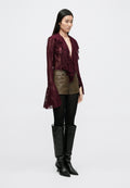 Norma Kamali LONG SLEEVE RUFFLE