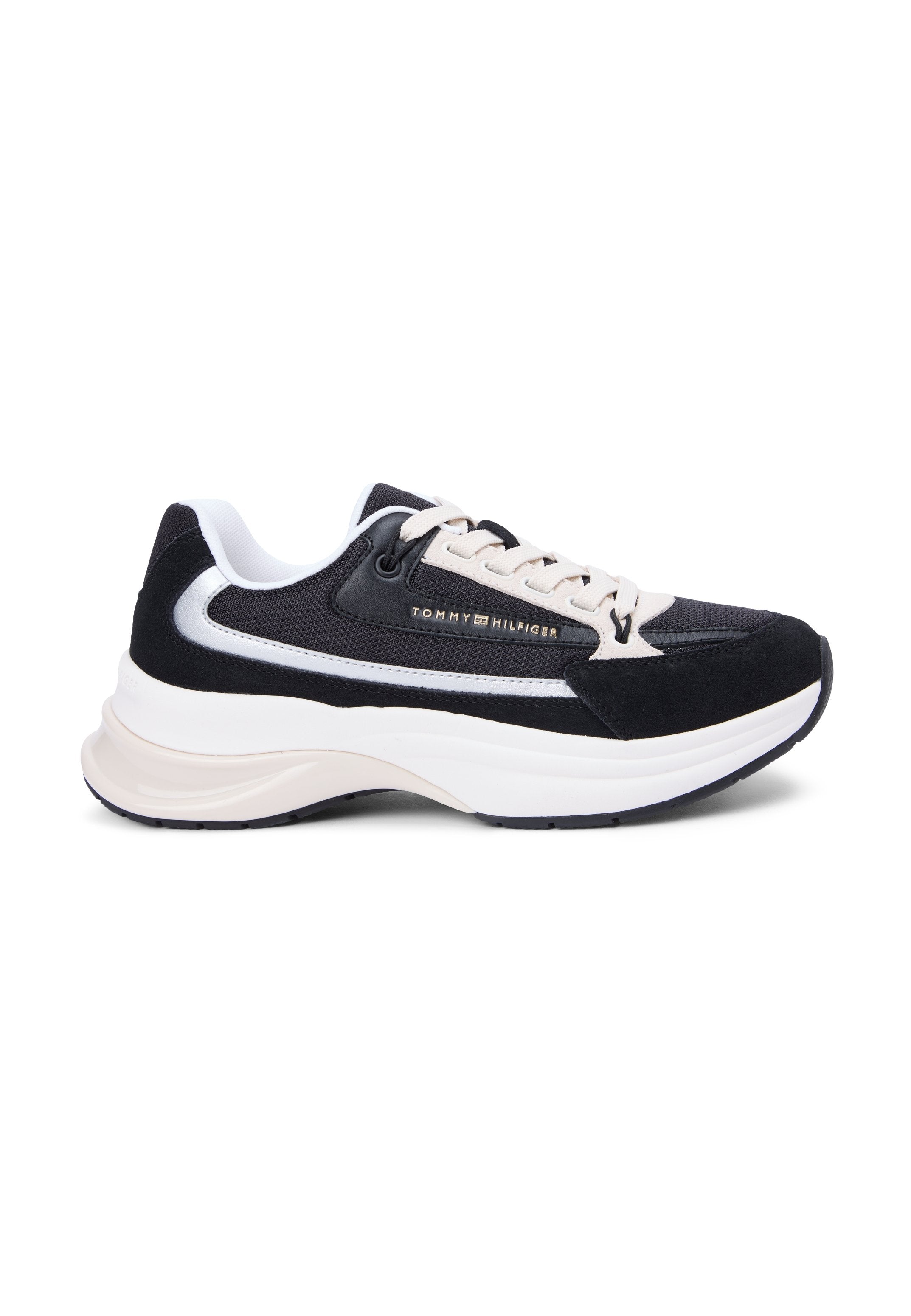 SUEDE CHUNKY LACE-UP TRAINERS Media 5