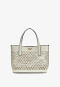 Guess LETTY 2 IN 1 MINI - Handbag - cream white