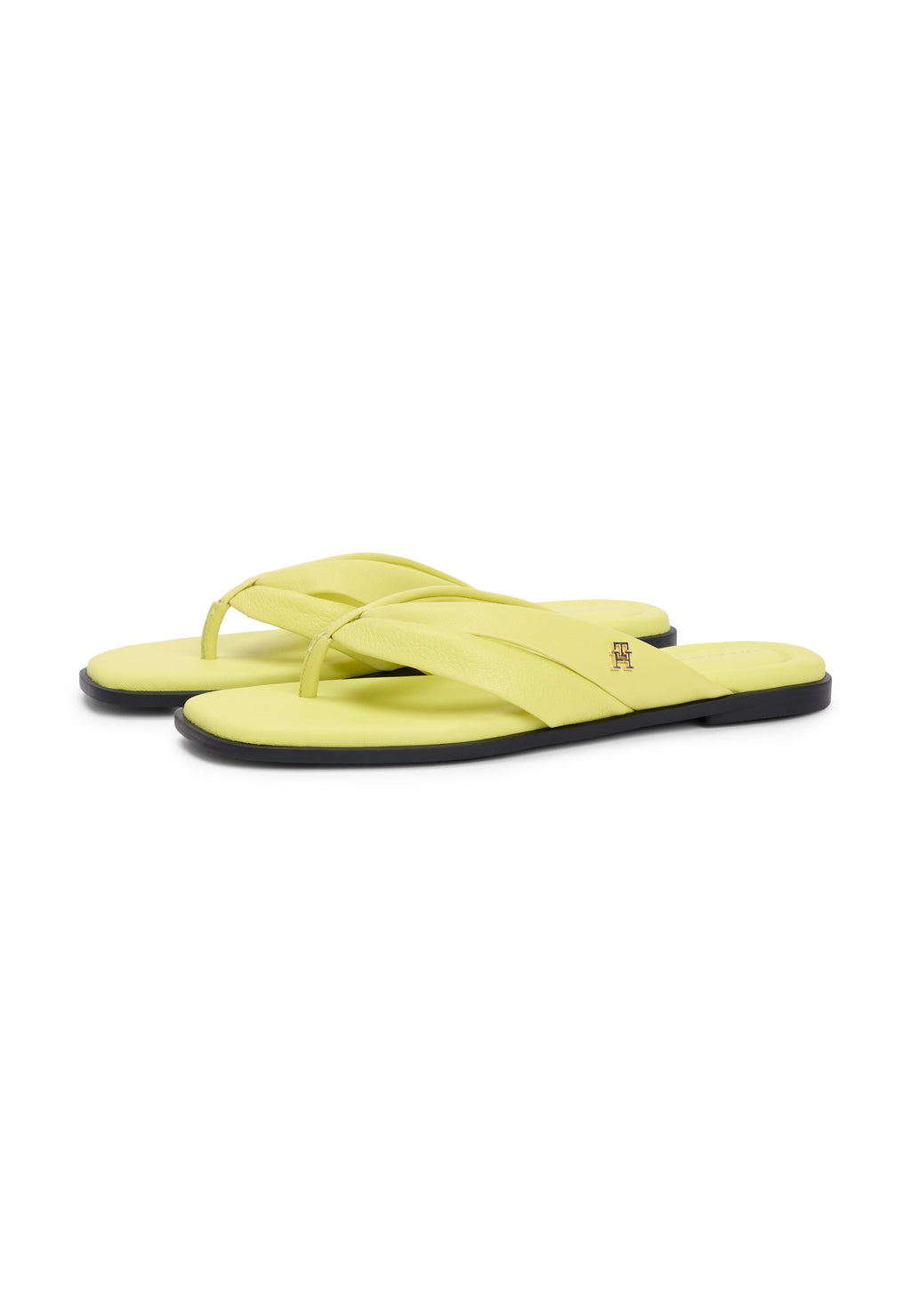 LEATHER TOE POST FLAT SANDALS Media 2