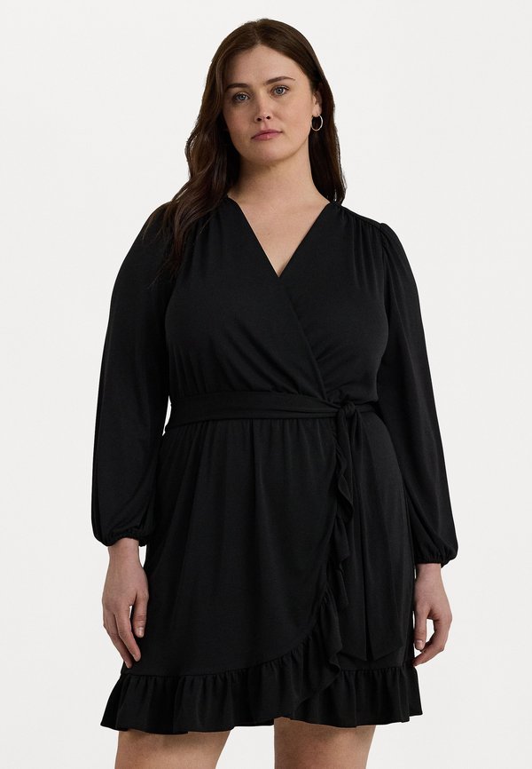 Lauren Ralph Lauren Woman BELTED STRETCH JERSEY DRESS