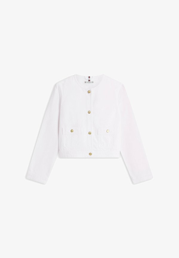 Tommy Hilfiger BUTTON COLLARLESS  - Denim jacket - optic white