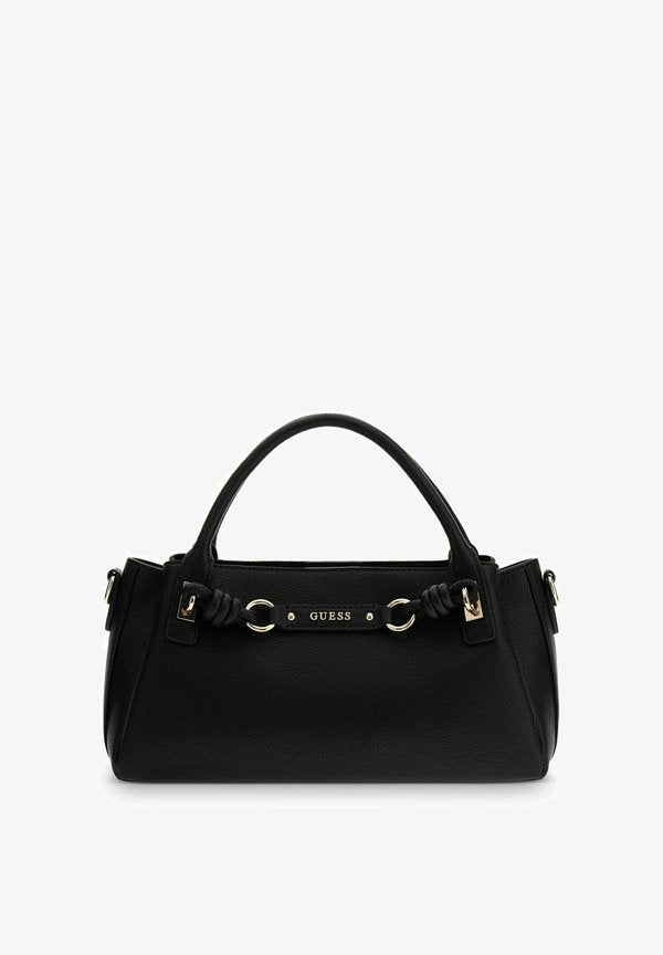 Guess CAMELIA 3 COMP SATCHEL - Handbag - black