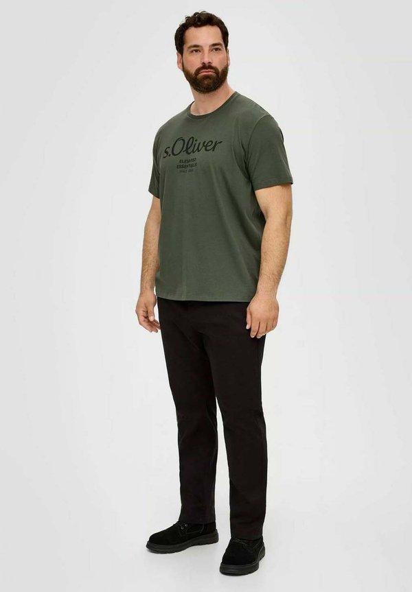 s.Oliver RUNDHALS KURZARM MODERN LOGO 2ER PACK - Print T-shirt - türkis/olive
