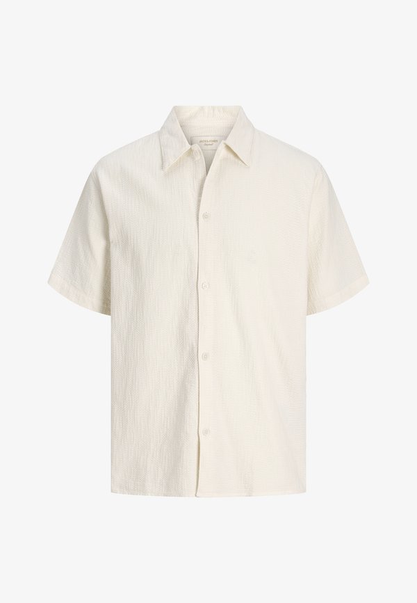 Jack & Jones JORMONTAUK WAVY TEXTURE SHIRT SS SN - Shirt - cloud dancer