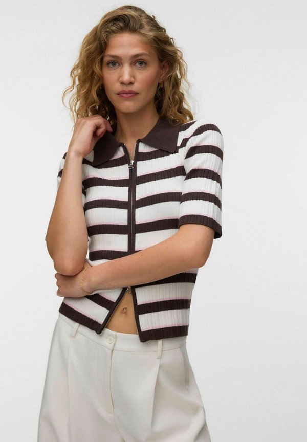 Vero Moda AWHANNA Knit - Cardigan - chocolate torte