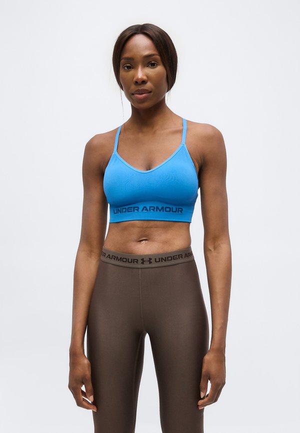Under Armour VANISH SEAMLESS LOW - Light support sports bra - aegean blue/blackout navy