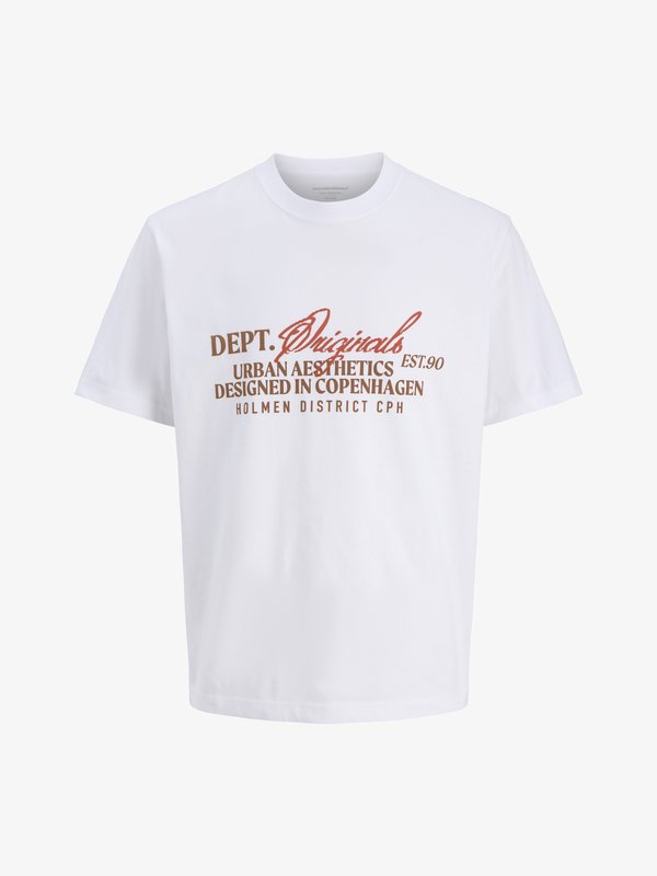 Jack & Jones T- - Print T-shirt - bright white