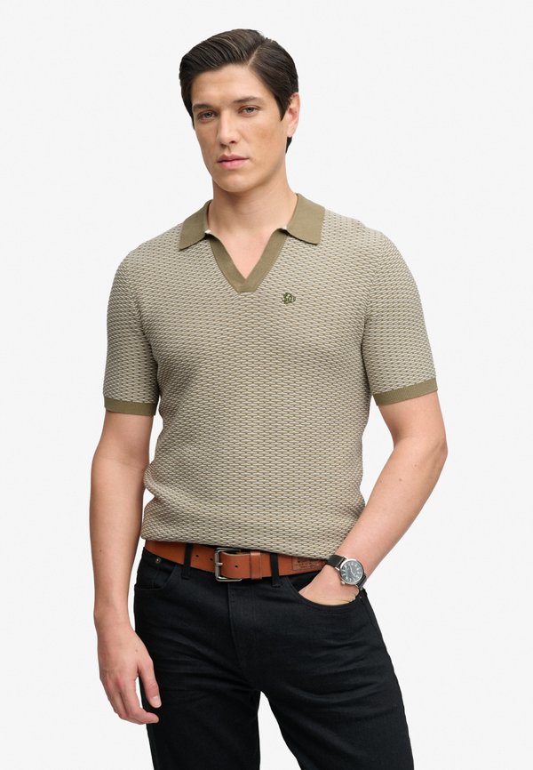 Superdry & Co Polo shirt - artichoke cream jacquard