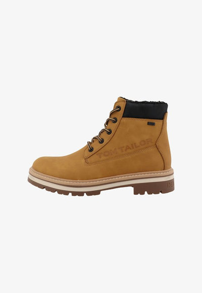 TOM TAILOR STIEFEL - Lace-up ankle boots - camel