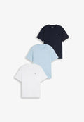 TOM TAILOR 3-PACK - Basic T-shirt - light blue grey