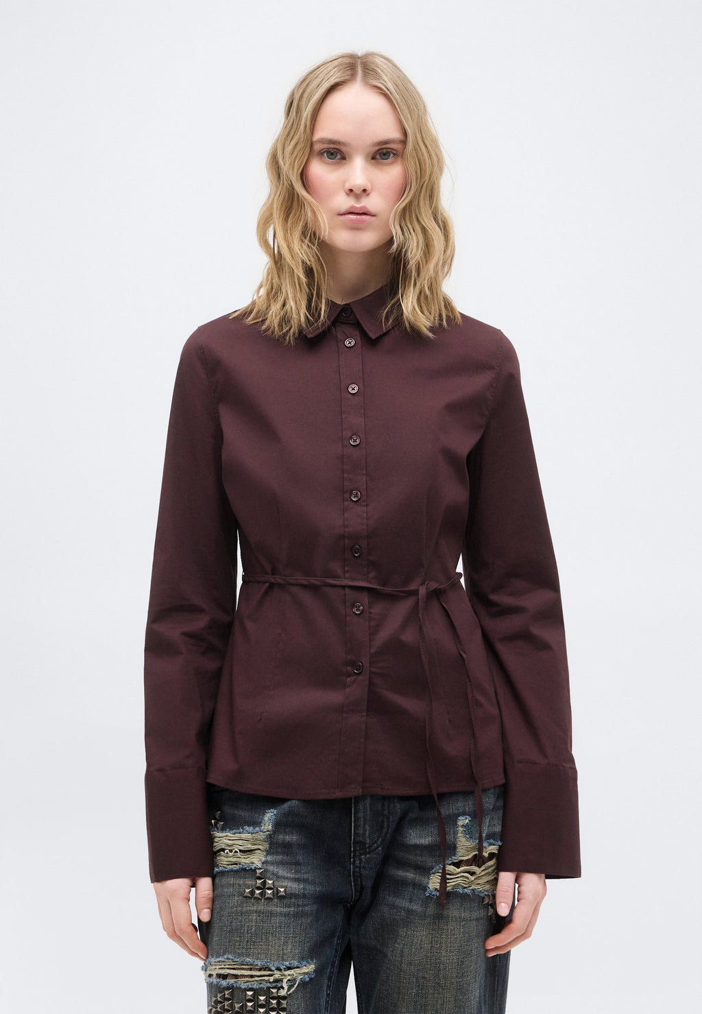 Gina Tricot SHAPED TIE BLOUSE