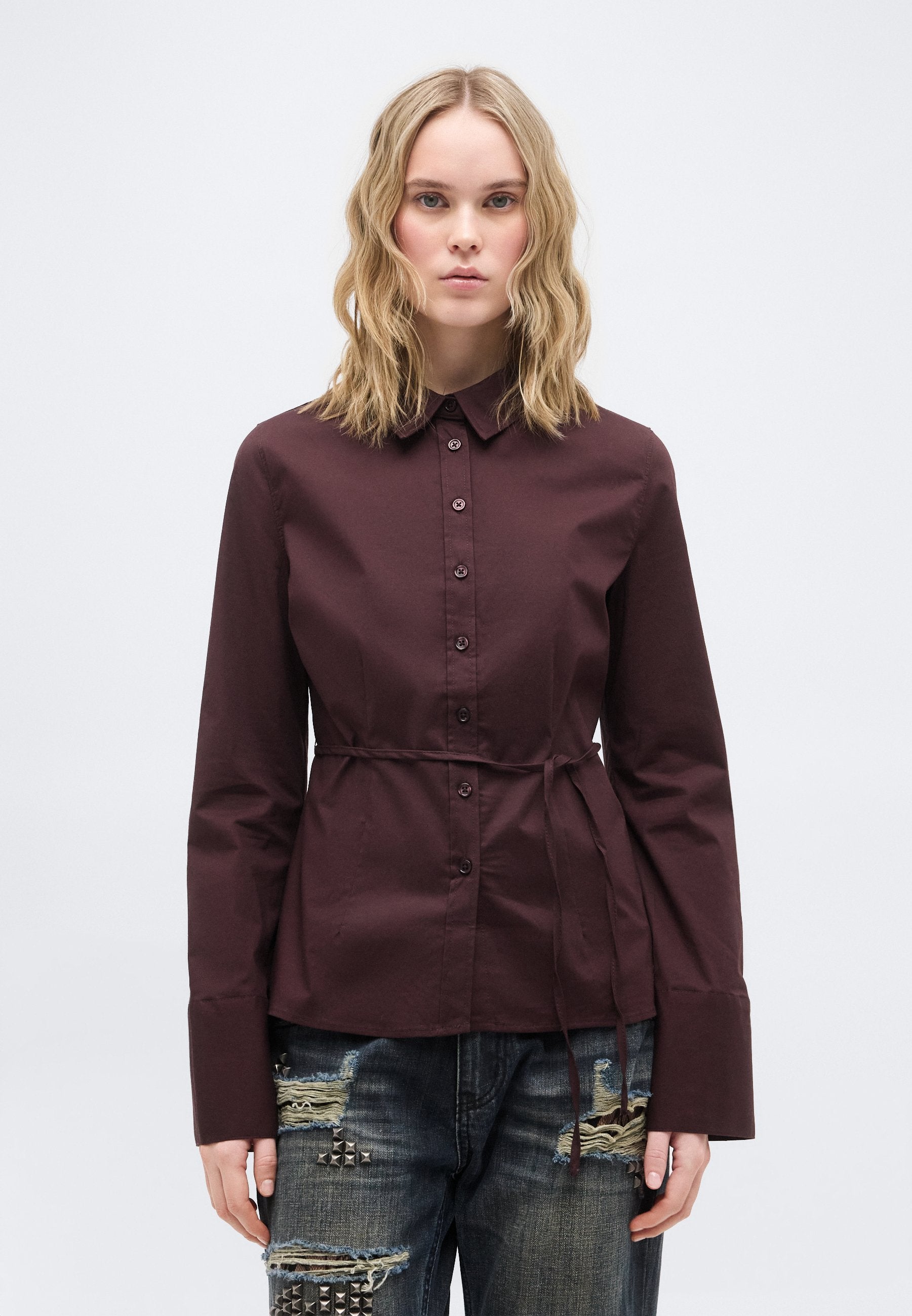 Gina Tricot SHAPED TIE BLOUSE