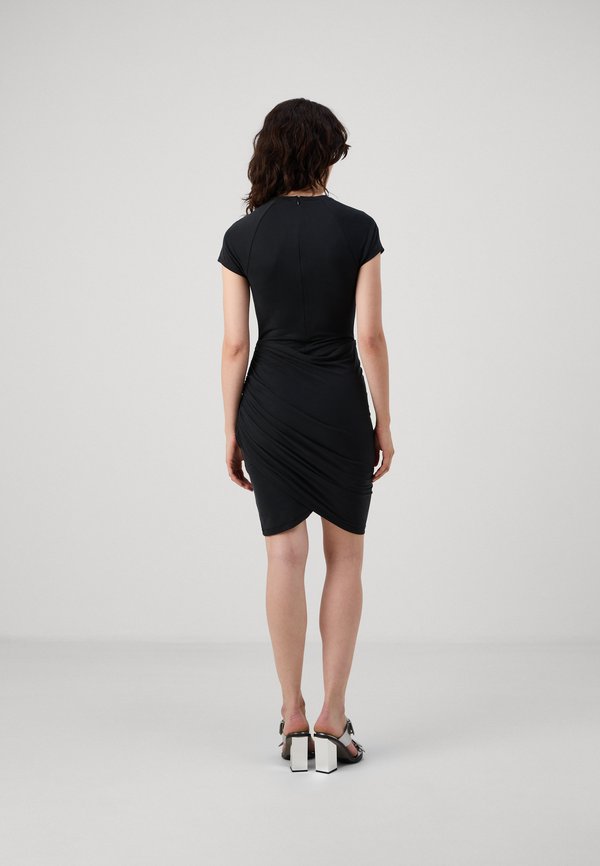 Good American SANDWASHED WRAP DRESS