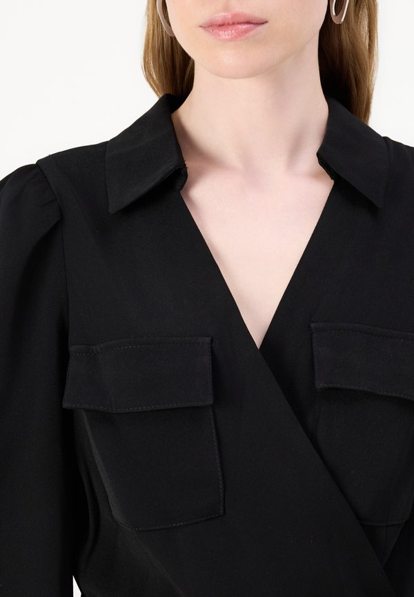 DKNY BALLOON SLEEVE WITH COLLAR AND UTILITY POCKETS