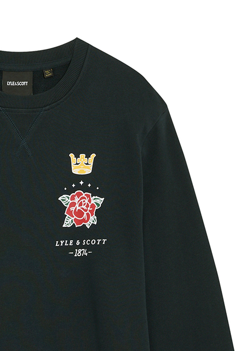 Lyle & Scott MID LAYERS ROSE AND CROWN GRAPHIC CREW NECK