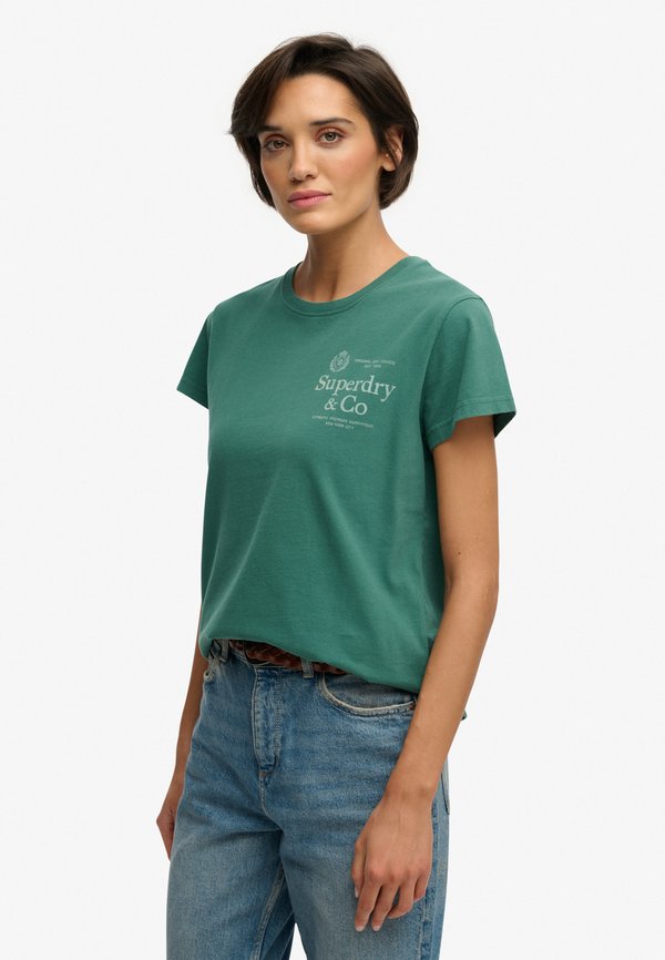 Superdry & Co SUPERDRY LUXE CASUAL CLASSIC T-SHIRT.. - Print T-shirt - pine green
