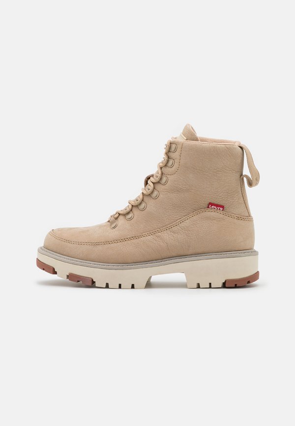 Levi's® SOLVI HIGH - Lace-up ankle boots - beige