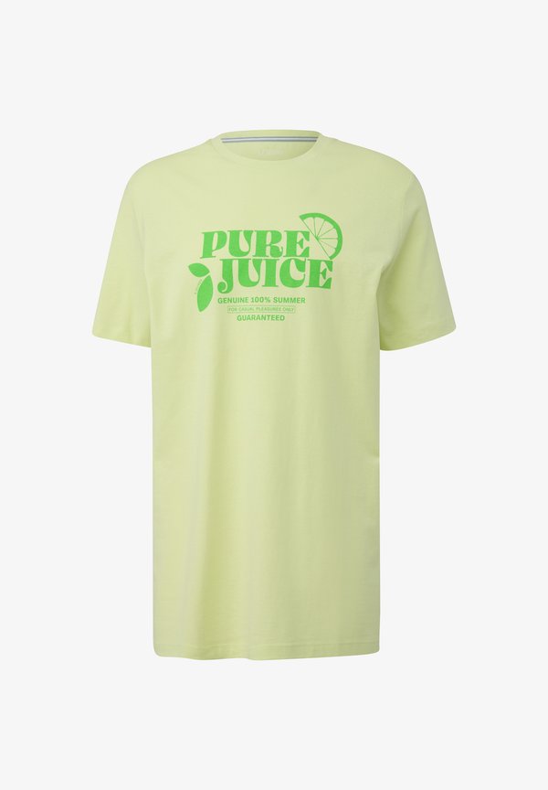 s.Oliver MIT FRONT - Print T-shirt - limettengrün