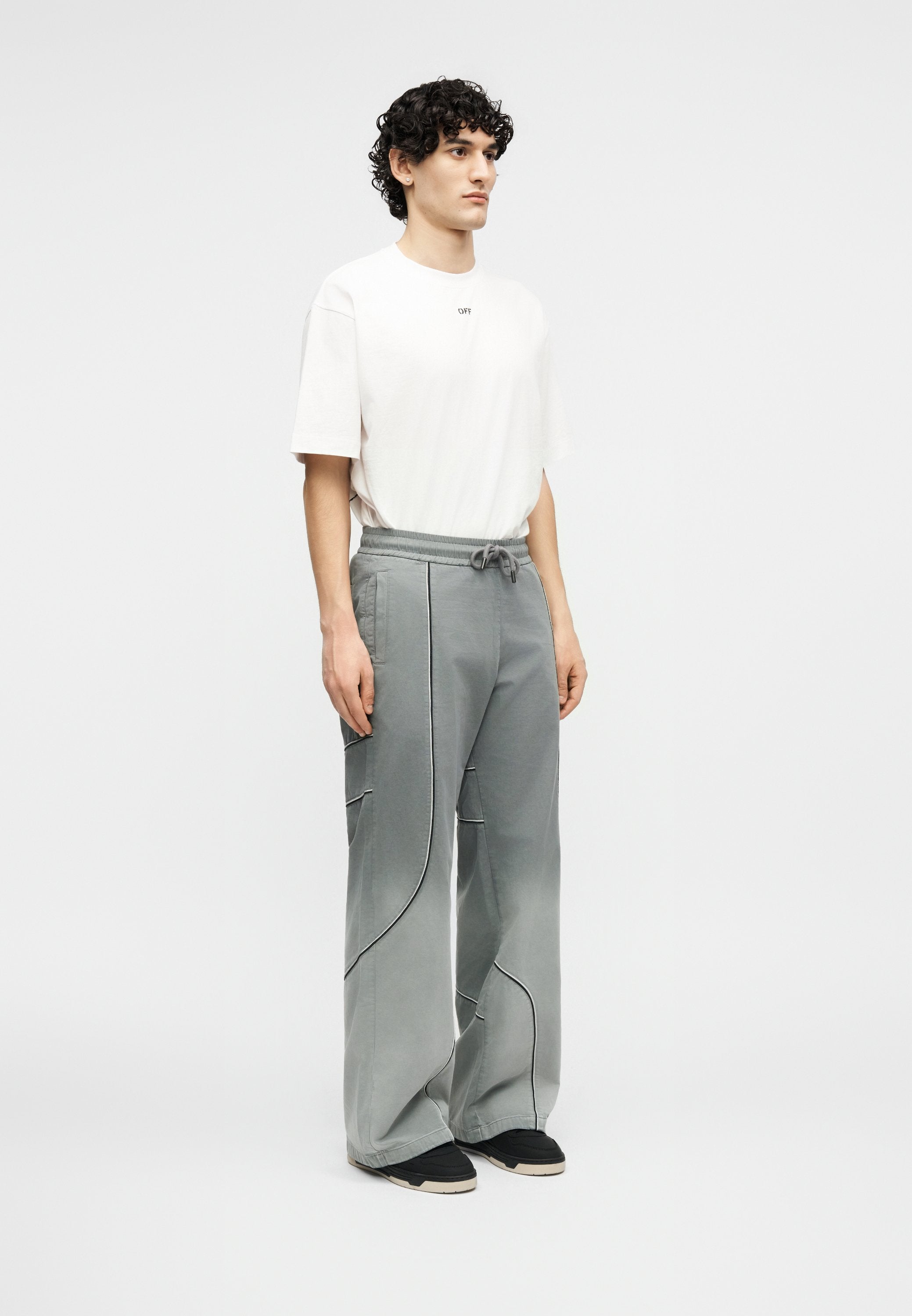 OFF-WHITE SLOUCHY TRACKPANT GARMENT DYE