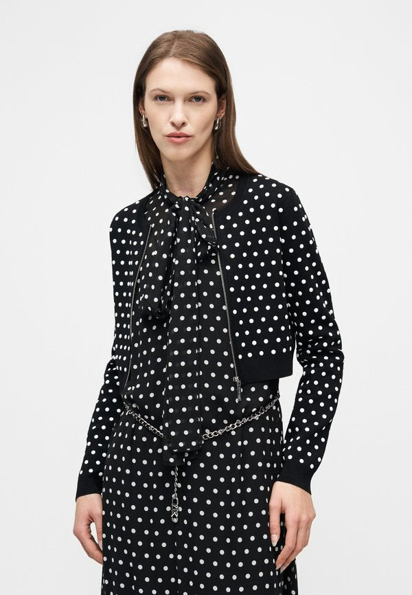 MICHAEL Michael Kors DOME STUDS ZIP CARDI