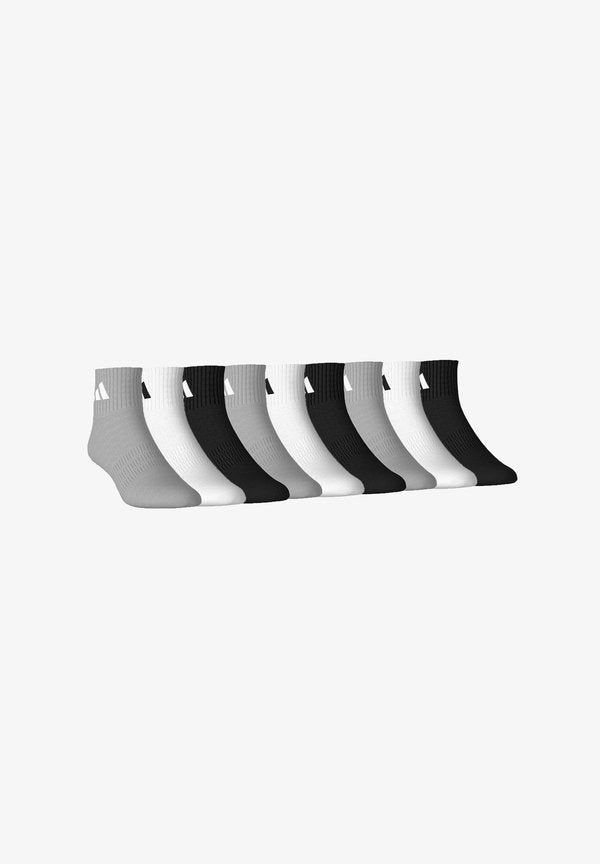 adidas Performance UNISEX THIN LIGHT SPORTSWEAR ANKLE QUARTER 9 PAAR PACK - Sports socks - grey white black