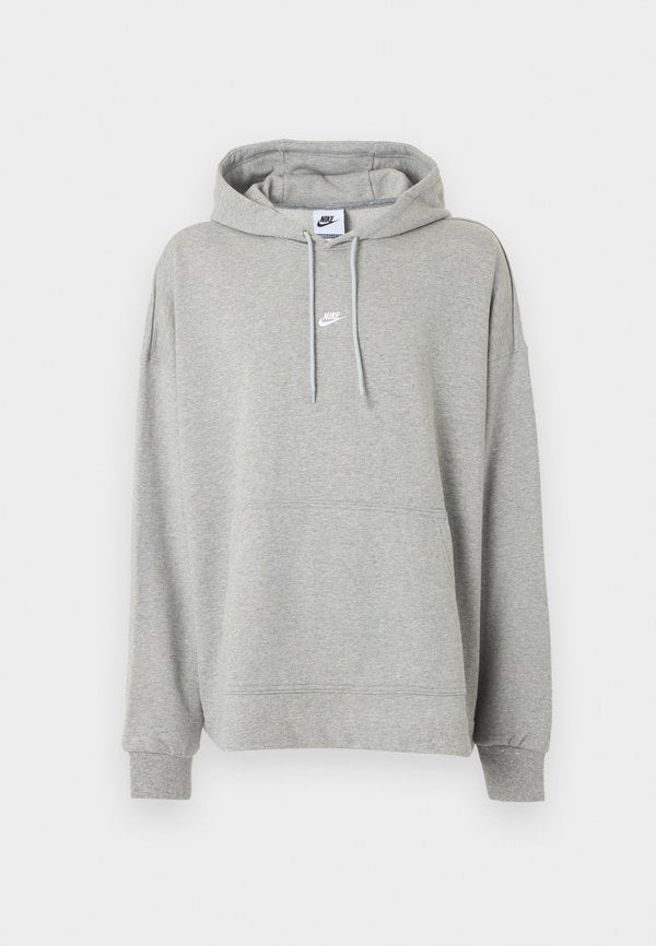 Nike Sportswear M NK CLUB FT OS PO HOODIE - Hoodie - grey heather/smoke grey/white