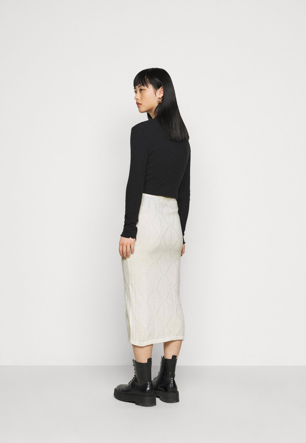 Glamorous Petite POINTELLE MIDI  SKIRT